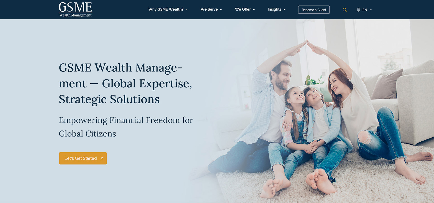America GSME Wealth Management Website  Design