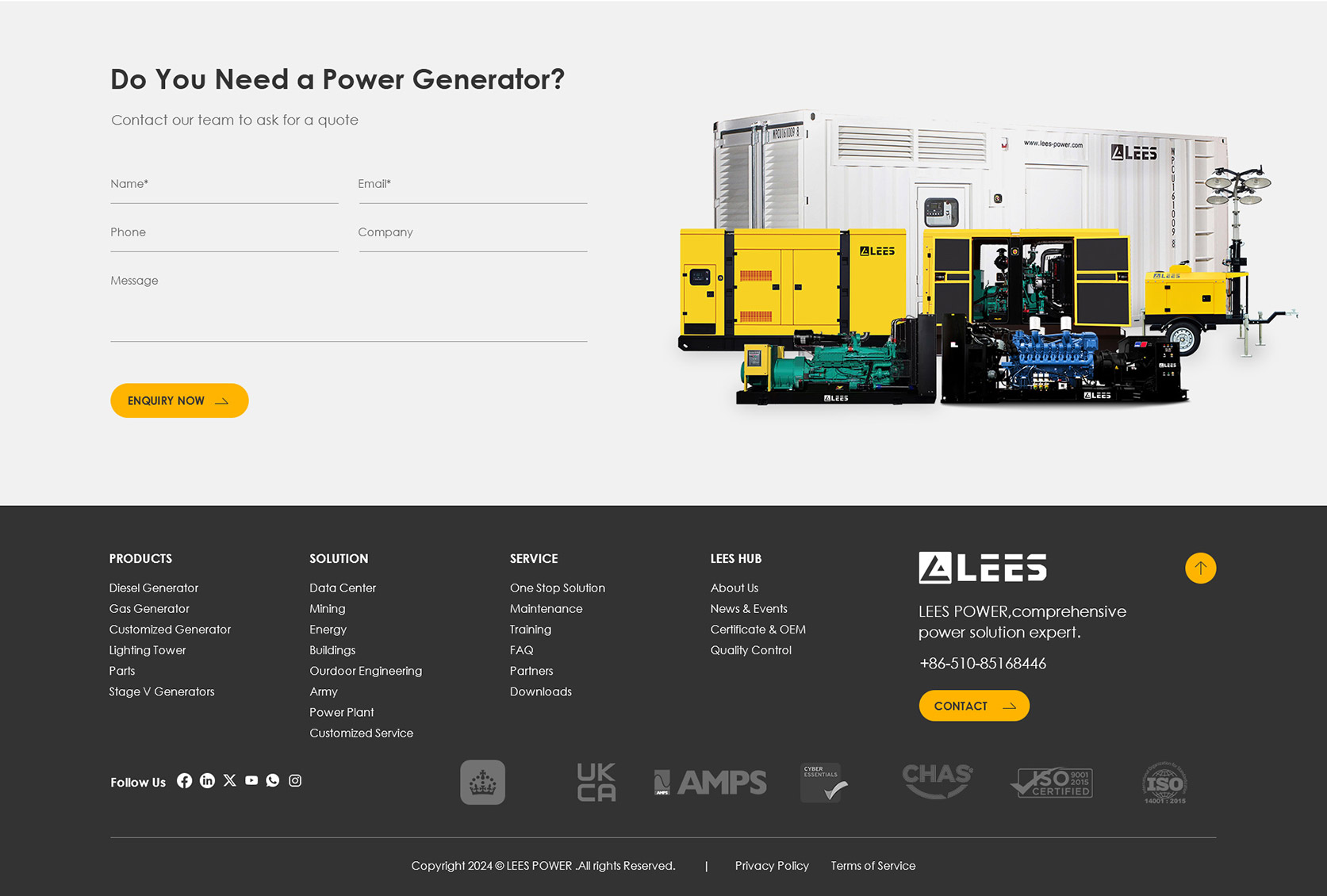 LEES POWER英文网站设计案例